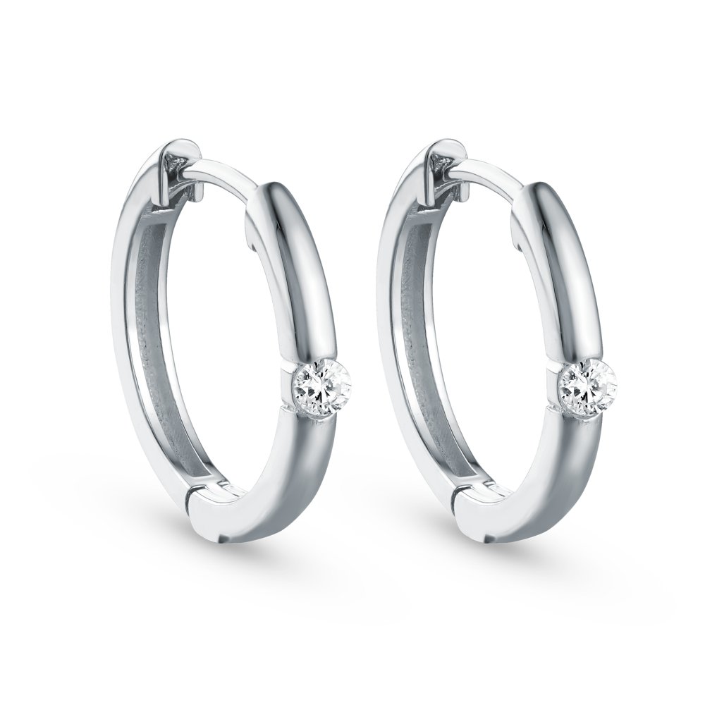 STFE-600W — earrings in 14K gold vermeil with lab grown diamonds