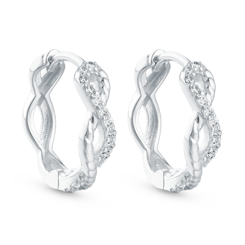 STFE-603W — earrings in 14K gold vermeil with lab grown diamonds