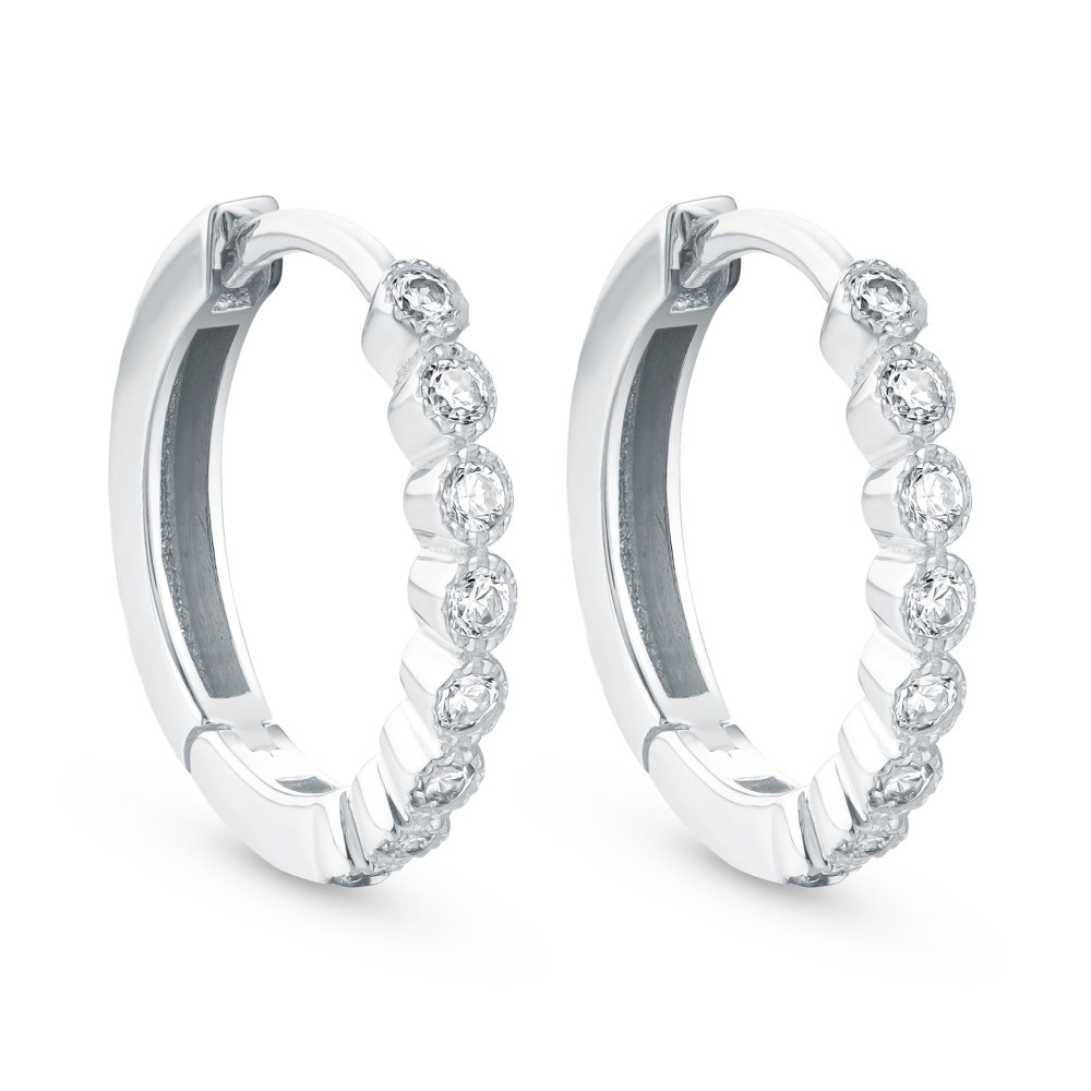 STFE-606W — earrings in 14K gold vermeil with lab grown diamonds