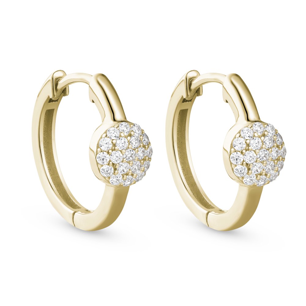 STFE-607Y — earrings in 14K gold vermeil with lab grown diamonds