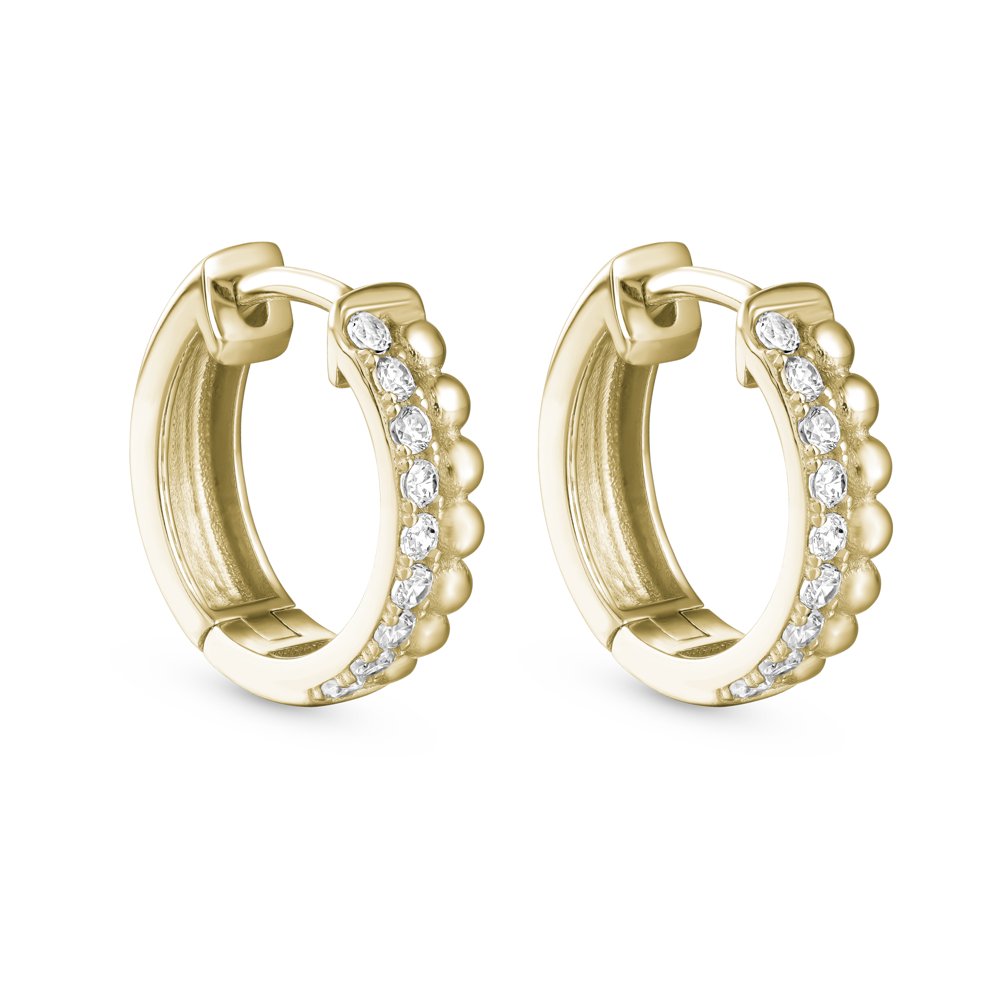 STFE-615Y — earrings in 14K gold vermeil with lab grown diamonds