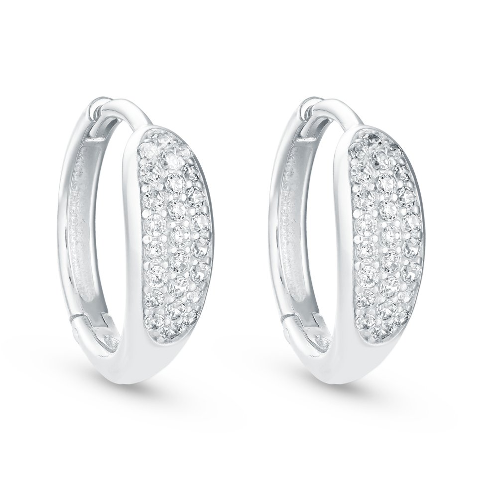 STFE-621W — earrings in 14K gold vermeil with lab grown diamonds