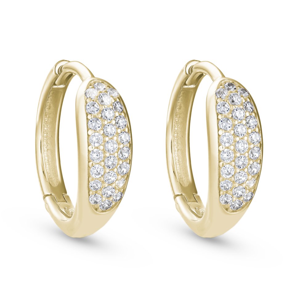 STFE-621Y — earrings in 14K gold vermeil with lab grown diamonds