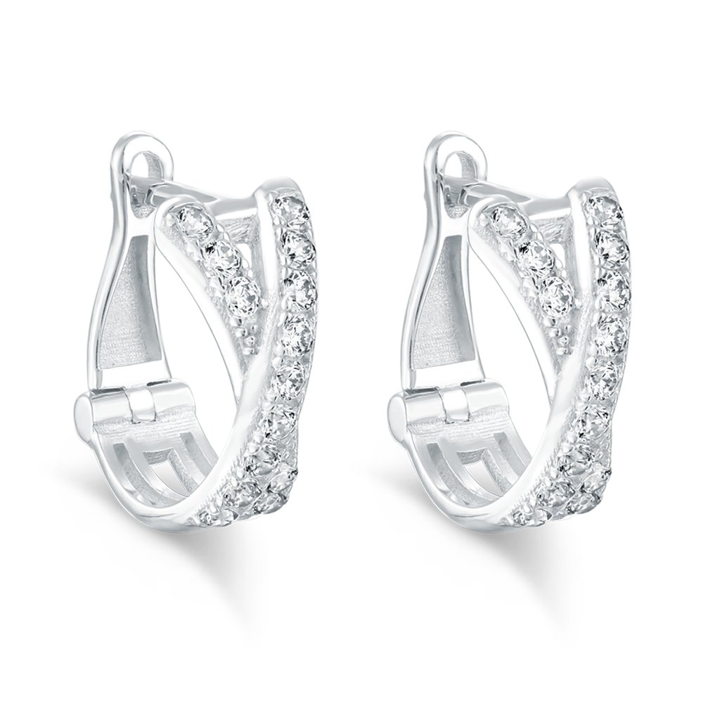 STFE-629W — earrings in 14K gold vermeil with lab grown diamonds