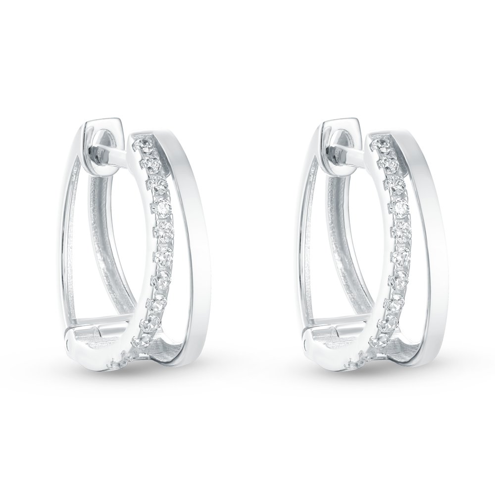 STFE-650W — earrings in 14K gold vermeil with lab grown diamonds