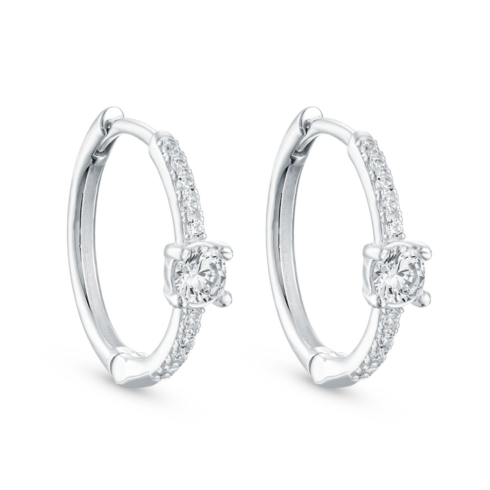 STFE-654W — earrings in 14K gold vermeil with lab grown diamonds