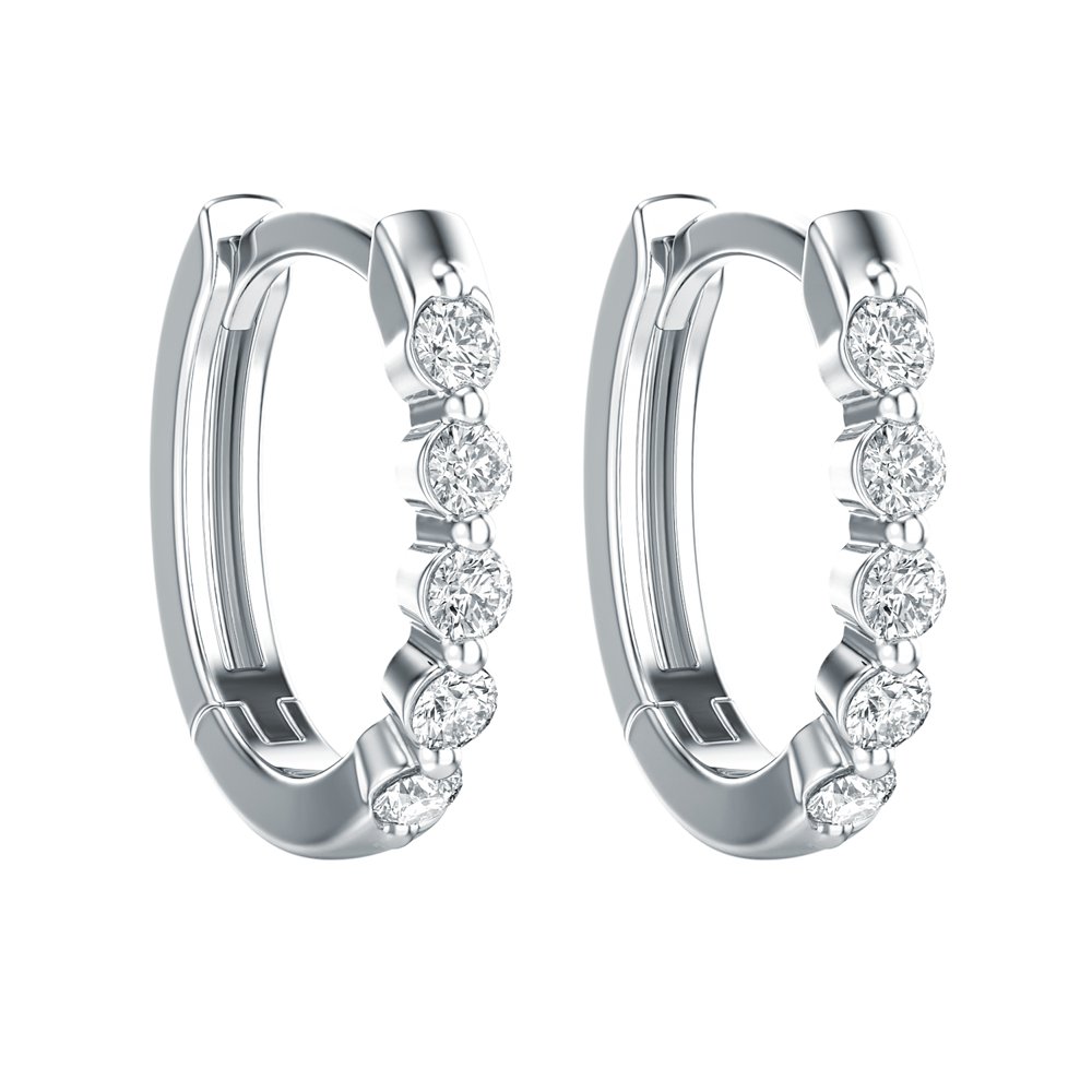 STFE-658W — earrings in 14K gold vermeil with lab grown diamonds