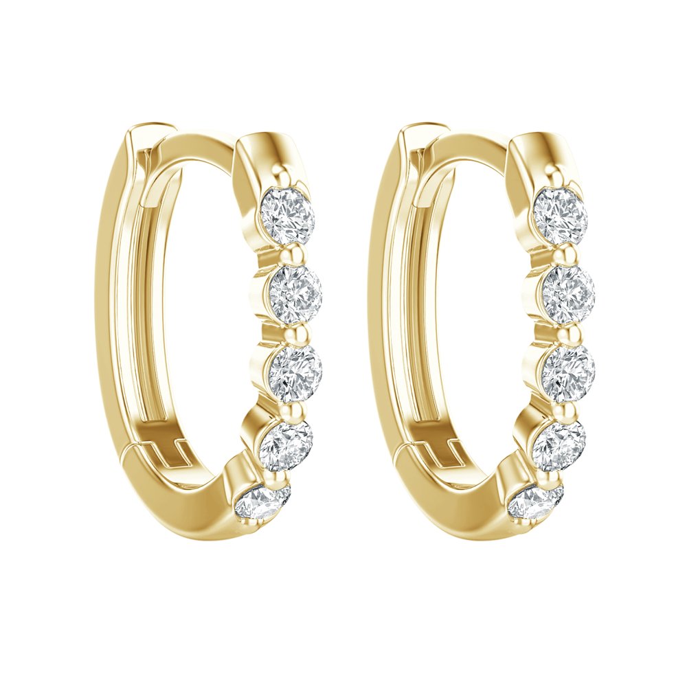 STFE-658Y — earrings in 14K gold vermeil with lab grown diamonds