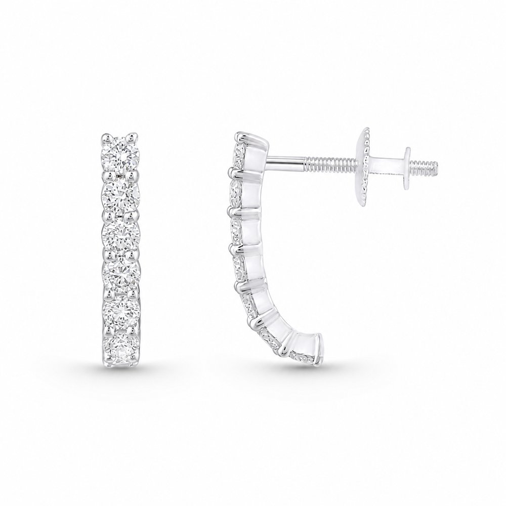 STFE-688W — earrings in 14K gold vermeil with lab grown diamonds