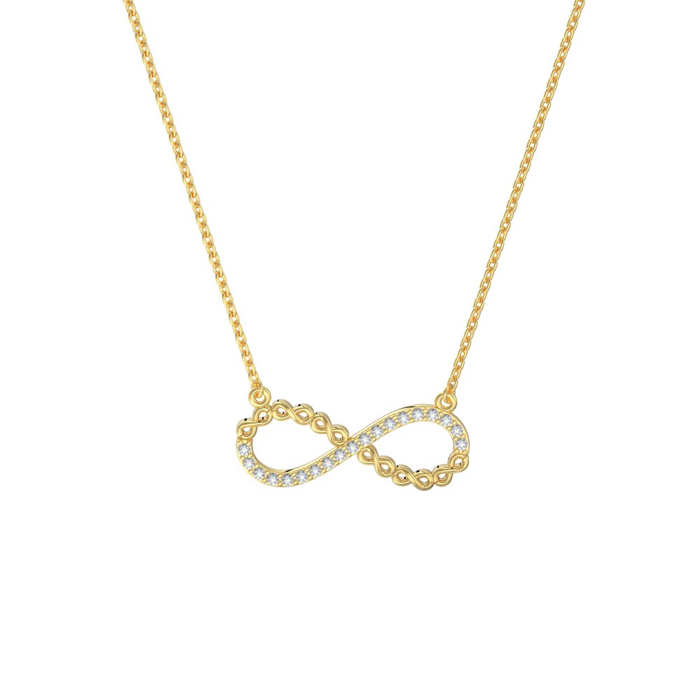STNP-157Y — pendant in 14K gold vermeil with lab grown diamonds